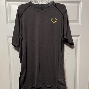 EvoShield Men's baseball Charcoal tee - compression, moisture wicking - size XL